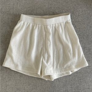 oversized white shorts